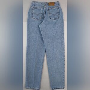VTG 90s Levis 921 Jeans Womens Size 14 Medium Blue Denim Tapered Fit Orange Tab